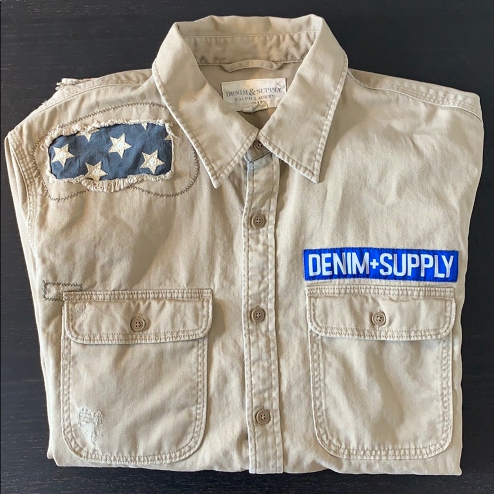 Denim & Supply Distressed Button Down